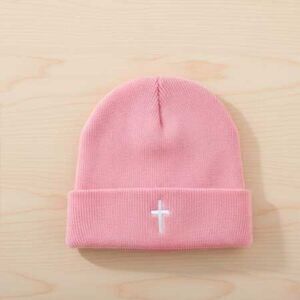 2/$30 Pink Cross Beanie Hat